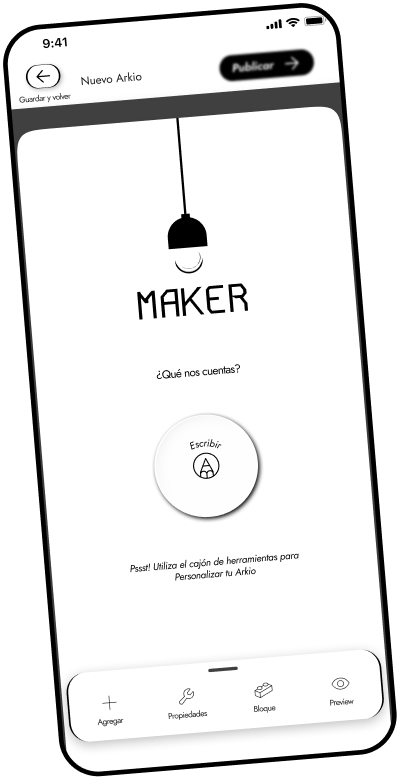 Interfaz de Kio Maker para crear tu revista